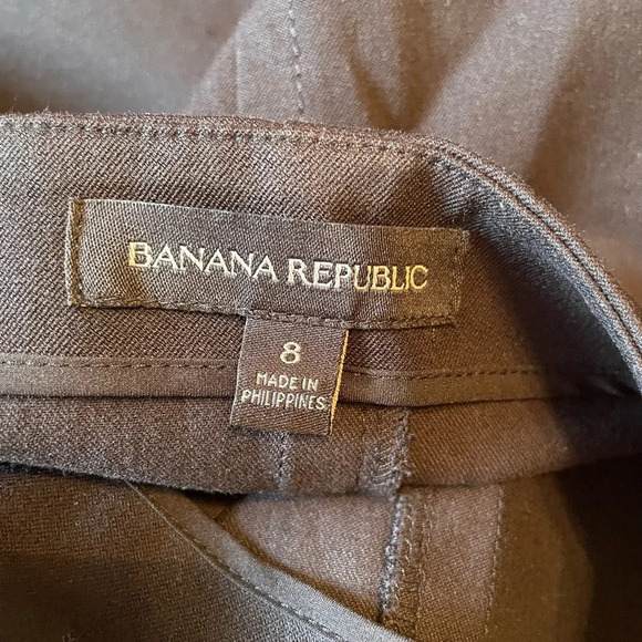 Banana Republic Black Midi Dress Stretch Jumper Straps Size 8 Classy Whimsygoth - Picture 4 of 6